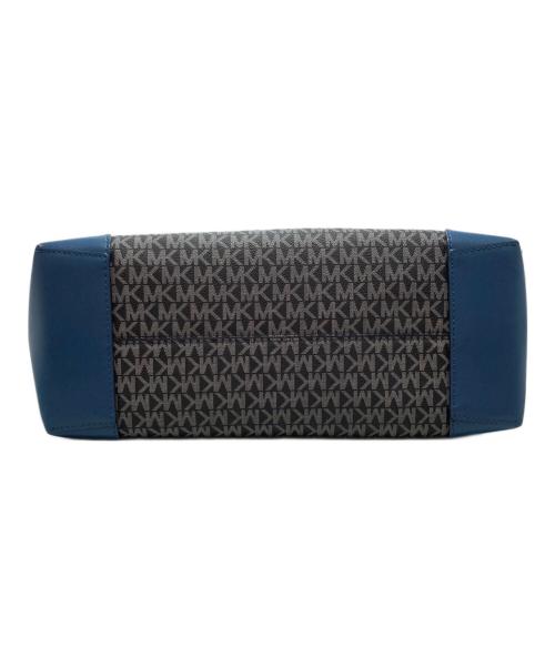 MICHAEL KORS（マイケル・コース）MICHAEL KORS (マイケルコース) MKシグネチャートートバッグ ブルー×グレーの古着・服飾アイテム