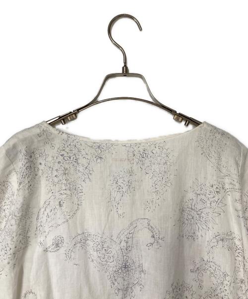 KAPITAL（キャピタル）KAPITAL (キャピタル) 総柄リネンワンピース ホワイト サイズ:1の古着・服飾アイテム