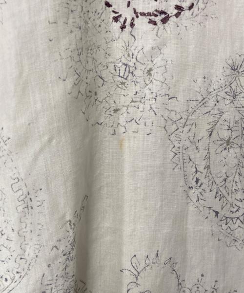 KAPITAL（キャピタル）KAPITAL (キャピタル) 総柄リネンワンピース ホワイト サイズ:1の古着・服飾アイテム