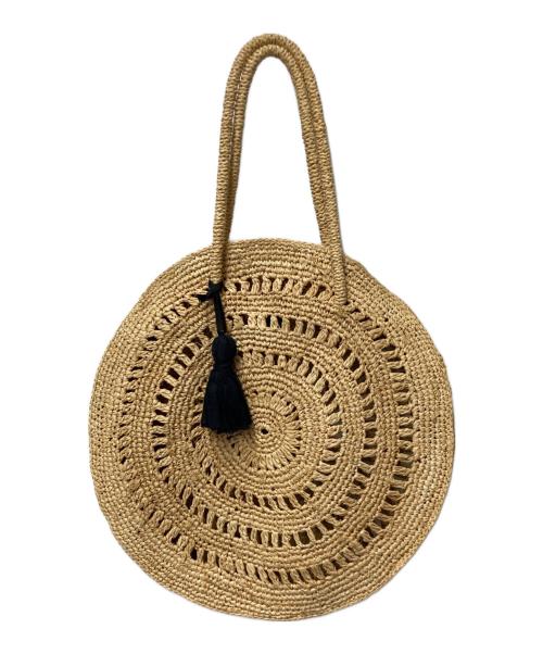 MAISON N.H PARIS（メゾン・エヌ・アッシュ・パリ）MAISON N.H PARIS (メゾン・エヌ・アッシュ・パリ) カゴバッグ ベージュ×ブラックの古着・服飾アイテム