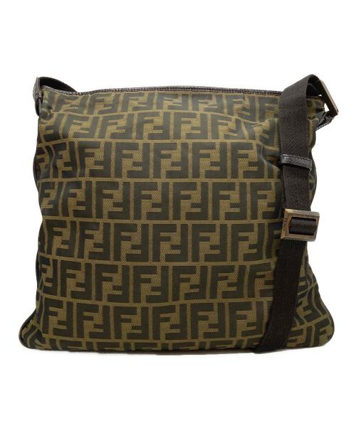 FENDI（フェンディ）FENDI (フェンディ) ズッカ柄 ショルダーバッグ ブラウンの古着・服飾アイテム