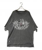 GALFYガルフィー）の古着「染め染めわんちゃんボロボロ Tee」｜グレー