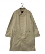 GRENFELLグレンフェル）の古着「SLIM CAMPBELL ライナー付比翼ステンカラーコート JOHNSTONS製ライナー」｜ベージュ