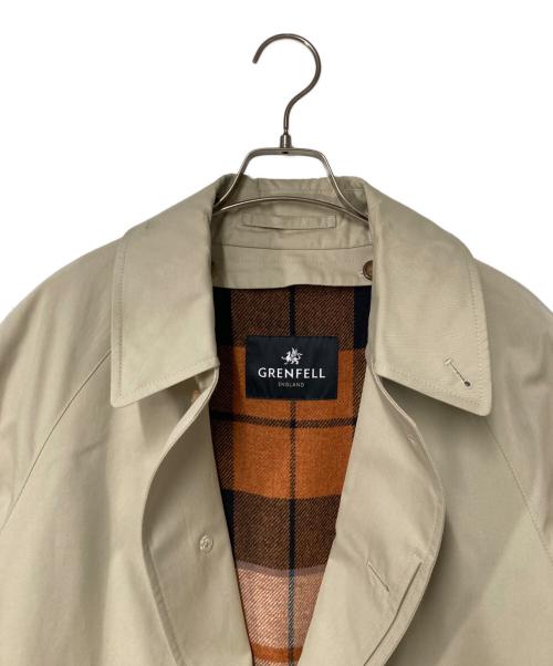 GRENFELL（グレンフェル）GRENFELL (グレンフェル) SLIM CAMPBELL ライナー付比翼ステンカラーコート JOHNSTONS製ライナー ベージュ サイズ:36の古着・服飾アイテム