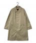 GRENFELL（グレンフェル）の古着「SLIM CAMPBELL ライナー付比翼ステンカラーコート JOHNSTONS製ライナー」｜ベージュ