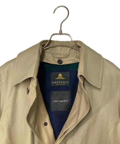 GRENFELL（グレンフェル）GRENFELL (グレンフェル) 1piu1uguale3 (ウノピュウノウグァーレトレ) ライナー付ステンカラーコート ベージュ サイズ:38の古着・服飾アイテム
