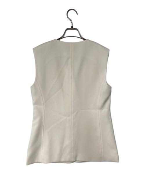 theory（セオリー）theory (セオリー) SATIN CREPE ZIGZAG VEST サテン クレープ ジグザグ ベスト ベージュの古着・服飾アイテム