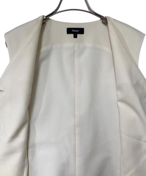 theory（セオリー）theory (セオリー) SATIN CREPE ZIGZAG VEST サテン クレープ ジグザグ ベスト ベージュの古着・服飾アイテム