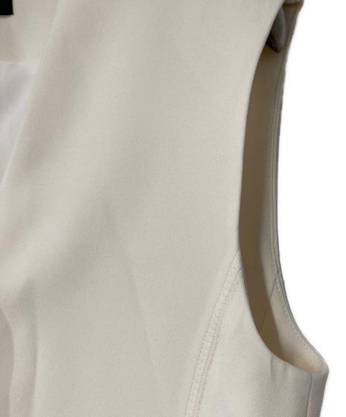 theory（セオリー）theory (セオリー) SATIN CREPE ZIGZAG VEST サテン クレープ ジグザグ ベスト ベージュの古着・服飾アイテム