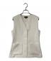 theory（セオリー）の古着「SATIN CREPE ZIGZAG VEST サテン クレープ ジグザグ ベスト」｜ベージュ