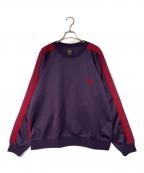 Needlesニードルズ）の古着「Track Crew Neck Shirt」｜パープル×レッド