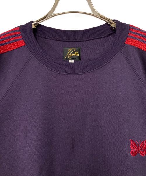 Needles（ニードルズ）Needles (ニードルズ) Track Crew Neck Shirt パープル×レッド サイズ:Lの古着・服飾アイテム