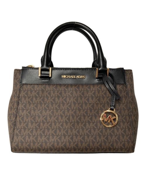 MICHAEL KORS（マイケル・コース）MICHAEL KORS (マイケルコース) シグネチャー2WAYショルダーバッグ ブラウン×ブラックの古着・服飾アイテム