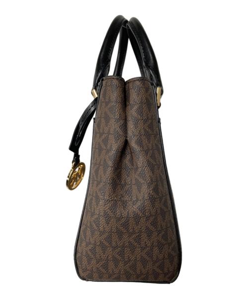 MICHAEL KORS（マイケル・コース）MICHAEL KORS (マイケルコース) シグネチャー2WAYショルダーバッグ ブラウン×ブラックの古着・服飾アイテム
