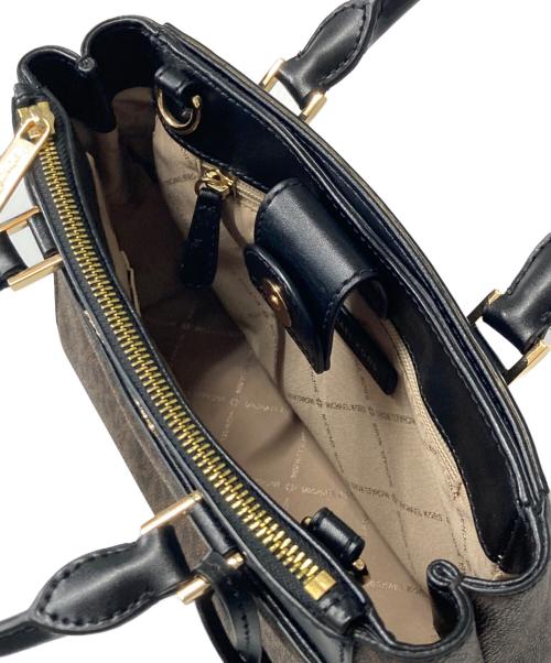 MICHAEL KORS（マイケル・コース）MICHAEL KORS (マイケルコース) シグネチャー2WAYショルダーバッグ ブラウン×ブラックの古着・服飾アイテム