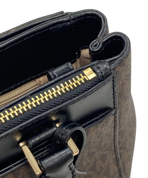 MICHAEL KORS（マイケル・コース）MICHAEL KORS (マイケルコース) シグネチャー2WAYショルダーバッグ ブラウン×ブラックの古着・服飾アイテム