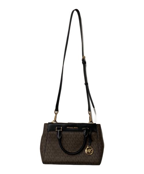 MICHAEL KORS（マイケル・コース）MICHAEL KORS (マイケルコース) シグネチャー2WAYショルダーバッグ ブラウン×ブラックの古着・服飾アイテム