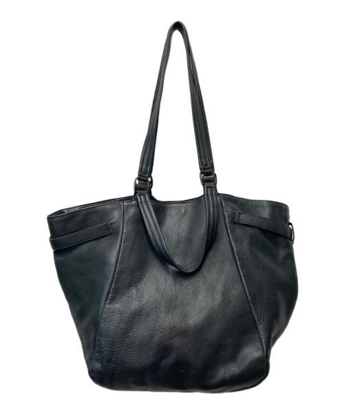 Y's（ワイズ）Y's (ワイズ) 2WAY レザートートバッグ ブラックの古着・服飾アイテム