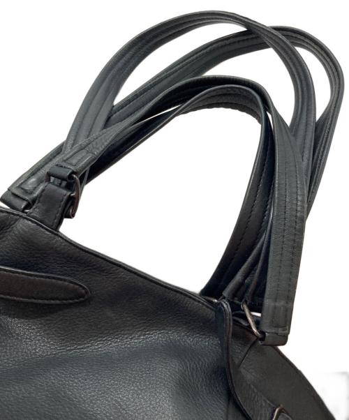 Y's（ワイズ）Y's (ワイズ) 2WAY レザートートバッグ ブラックの古着・服飾アイテム