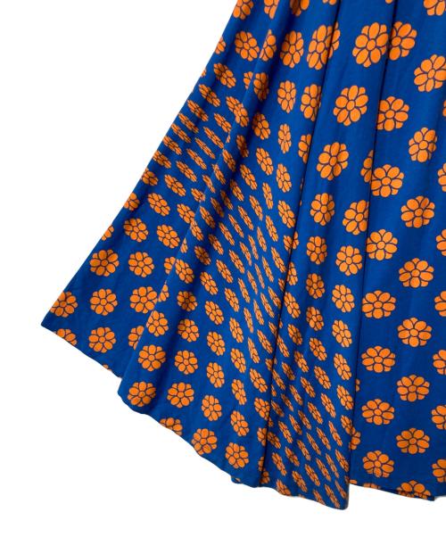 MM6 Maison Margiela（エムエムシックスメゾンマルジェラ）MM6 Maison Margiela (エムエムシックスメゾンマルジェラ) 19SS フラワープリントパンツ ブルー×オレンジ サイズ:XSの古着・服飾アイテム