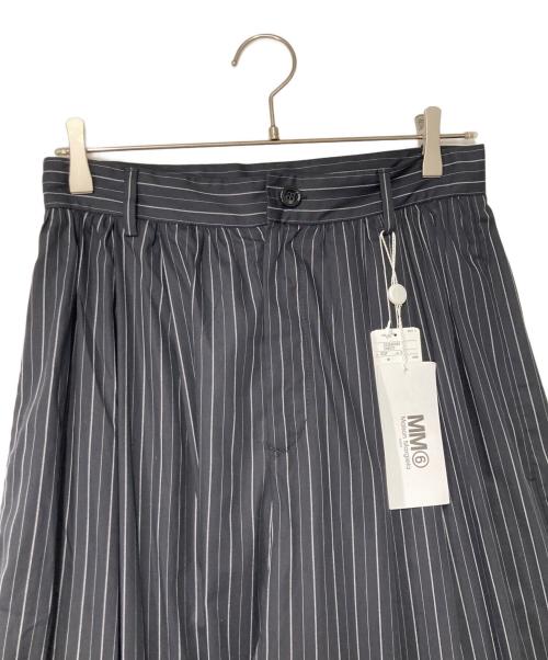MM6 Maison Margiela（エムエムシックスメゾンマルジェラ）MM6 Maison Margiela (エムエムシックスメゾンマルジェラ) 18SS ストライプワイドパンツ ブラック×ホワイト サイズ:42の古着・服飾アイテム