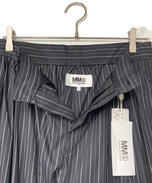 MM6 Maison Margiela（エムエムシックスメゾンマルジェラ）MM6 Maison Margiela (エムエムシックスメゾンマルジェラ) 18SS ストライプワイドパンツ ブラック×ホワイト サイズ:42の古着・服飾アイテム