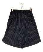 MM6 Maison Margielaエムエムシックスメゾンマルジェラ）の古着「ストライプハーフパンツ イタリア製」｜ブラック×ホワイト