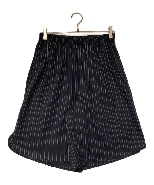 MM6 Maison Margiela（エムエムシックスメゾンマルジェラ）MM6 Maison Margiela (エムエムシックスメゾンマルジェラ) ストライプハーフパンツ イタリア製 ブラック×ホワイト サイズ:40の古着・服飾アイテム