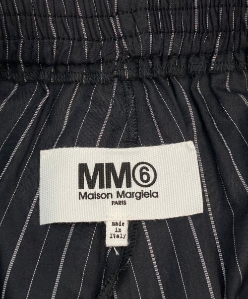 MM6 Maison Margiela（エムエムシックスメゾンマルジェラ）MM6 Maison Margiela (エムエムシックスメゾンマルジェラ) ストライプハーフパンツ イタリア製 ブラック×ホワイト サイズ:40の古着・服飾アイテム