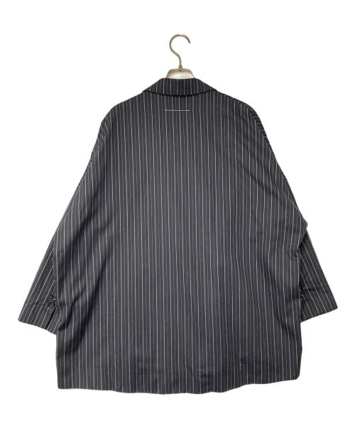 MM6 Maison Margiela（エムエムシックスメゾンマルジェラ）MM6 Maison Margiela (エムエムシックスメゾンマルジェラ) ストライプ テーラードジャケット イタリア製 ブラック×ホワイト サイズ:42の古着・服飾アイテム