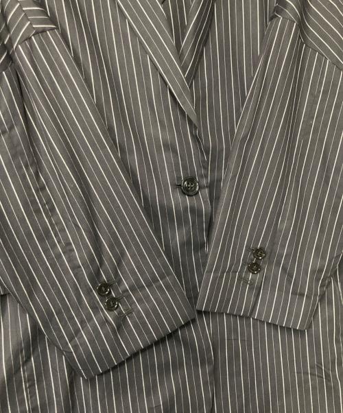 MM6 Maison Margiela（エムエムシックスメゾンマルジェラ）MM6 Maison Margiela (エムエムシックスメゾンマルジェラ) ストライプ テーラードジャケット イタリア製 ブラック×ホワイト サイズ:42の古着・服飾アイテム