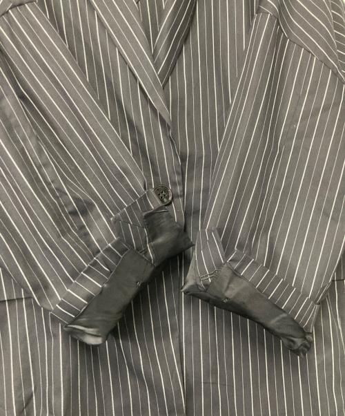 MM6 Maison Margiela（エムエムシックスメゾンマルジェラ）MM6 Maison Margiela (エムエムシックスメゾンマルジェラ) ストライプ テーラードジャケット イタリア製 ブラック×ホワイト サイズ:42の古着・服飾アイテム