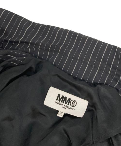 MM6 Maison Margiela（エムエムシックスメゾンマルジェラ）MM6 Maison Margiela (エムエムシックスメゾンマルジェラ) ストライプ テーラードジャケット イタリア製 ブラック×ホワイト サイズ:42の古着・服飾アイテム