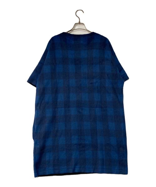MM6 Maison Margiela（エムエムシックスメゾンマルジェラ）MM6 Maison Margiela (エムエムシックスメゾンマルジェラ) 16AW チェック柄シャギーワンピース ブルー サイズ:Ｍの古着・服飾アイテム