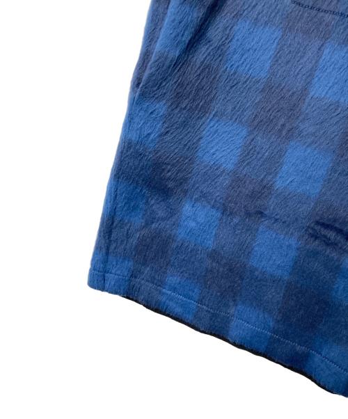 MM6 Maison Margiela（エムエムシックスメゾンマルジェラ）MM6 Maison Margiela (エムエムシックスメゾンマルジェラ) 16AW チェック柄シャギーワンピース ブルー サイズ:Ｍの古着・服飾アイテム