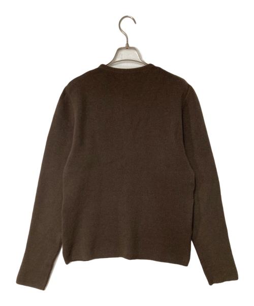 PRADA（プラダ）PRADA (プラダ) カシミヤ混クルーネックニット ブラウン サイズ:46の古着・服飾アイテム