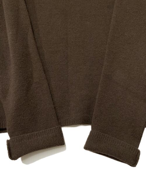 PRADA（プラダ）PRADA (プラダ) カシミヤ混クルーネックニット ブラウン サイズ:46の古着・服飾アイテム