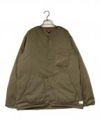 NANGAナンガ）の古着「TAKIBI RIPSTOP INNER DOWN CARDIGAN/タキビリップストップインナーダウンカーディガン」｜カーキ