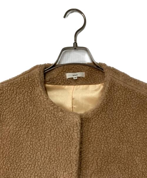 YORI（ヨリ）YORI (ヨリ) もふボアコート ベージュ サイズ:38の古着・服飾アイテム