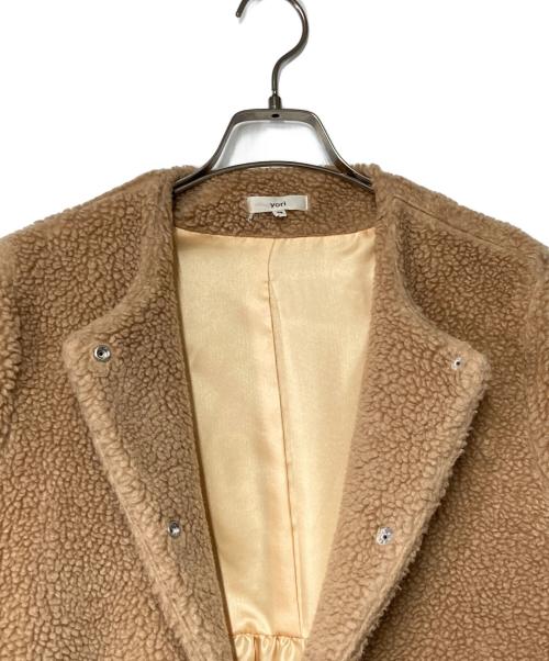 YORI（ヨリ）YORI (ヨリ) もふボアコート ベージュ サイズ:38の古着・服飾アイテム
