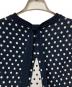 中古・古着 yori (ヨリ) マリンドットバックリボンジレ ネイビー×ホワイト サイズ:F：11000円