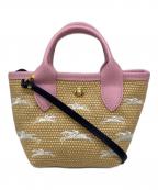 LONGCHAMPロンシャン）の古着「PANIER ミニ 2WAY ショルダーバッグ」｜ピンクベージュ