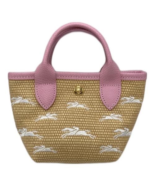 LONGCHAMP（ロンシャン）LONGCHAMP (ロンシャン) PANIER ミニ 2WAY ショルダーバッグ ピンクベージュの古着・服飾アイテム