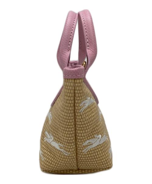 LONGCHAMP（ロンシャン）LONGCHAMP (ロンシャン) PANIER ミニ 2WAY ショルダーバッグ ピンクベージュの古着・服飾アイテム