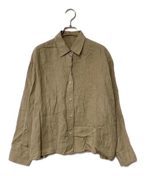DEUXIEME CLASSE（ドゥーズィエム クラス）Deuxieme Classe (ドゥーズィエム クラス) Linen シャツ ベージュ サイズ:Freeの古着・服飾アイテム