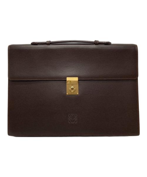 LOEWE（ロエベ）LOEWE (ロエベ) アナグラム ブリーフケース ブラウンの古着・服飾アイテム