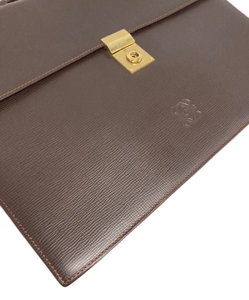 LOEWE（ロエベ）LOEWE (ロエベ) アナグラム ブリーフケース ブラウンの古着・服飾アイテム
