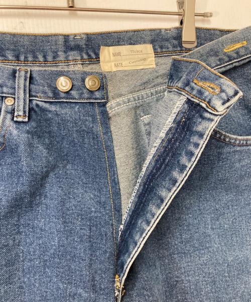 77circa（ナナナナサーカ）77circa (ナナナナサーカ) Curensology (カレンソロジー) リメイク カットオフ ワイドデニムパンツ インディゴ サイズ:表記なしの古着・服飾アイテム