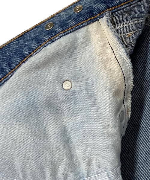 77circa（ナナナナサーカ）77circa (ナナナナサーカ) Curensology (カレンソロジー) リメイク カットオフ ワイドデニムパンツ インディゴ サイズ:表記なしの古着・服飾アイテム