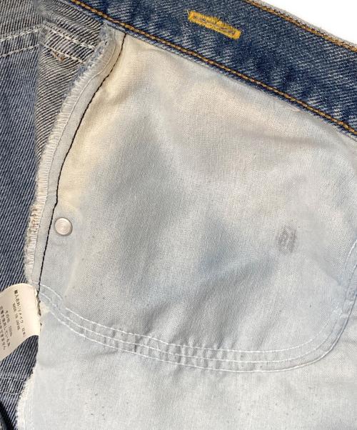 77circa（ナナナナサーカ）77circa (ナナナナサーカ) Curensology (カレンソロジー) リメイク カットオフ ワイドデニムパンツ インディゴ サイズ:表記なしの古着・服飾アイテム